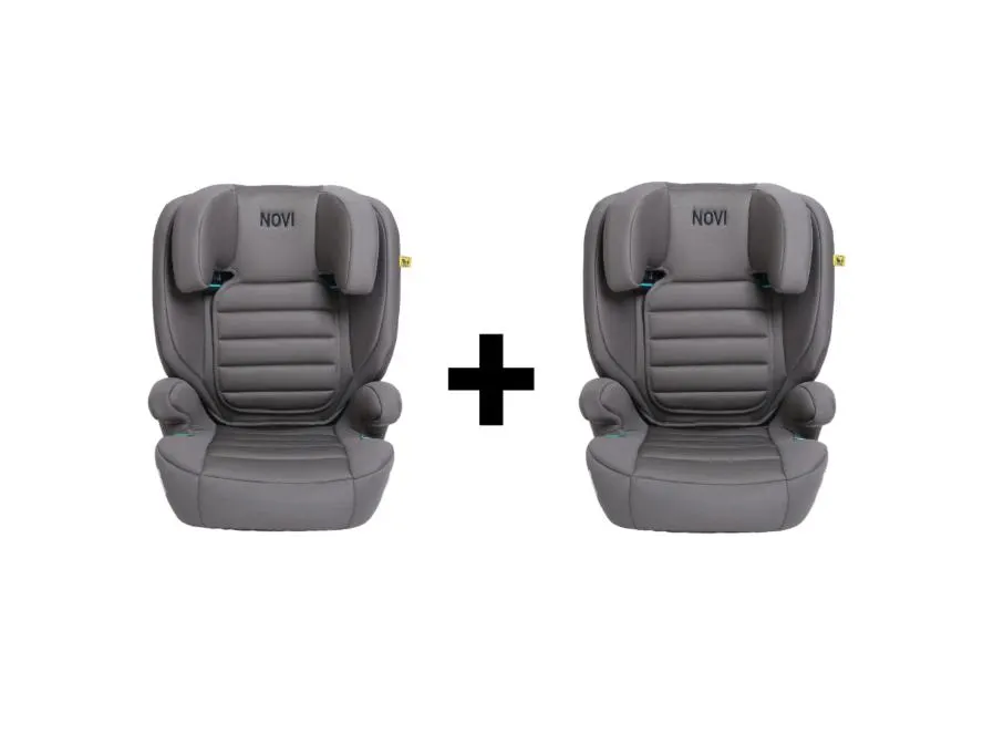 Set | 2x Autostoel Novi Baby® James Premium i-Size Gordel Dark Taupe