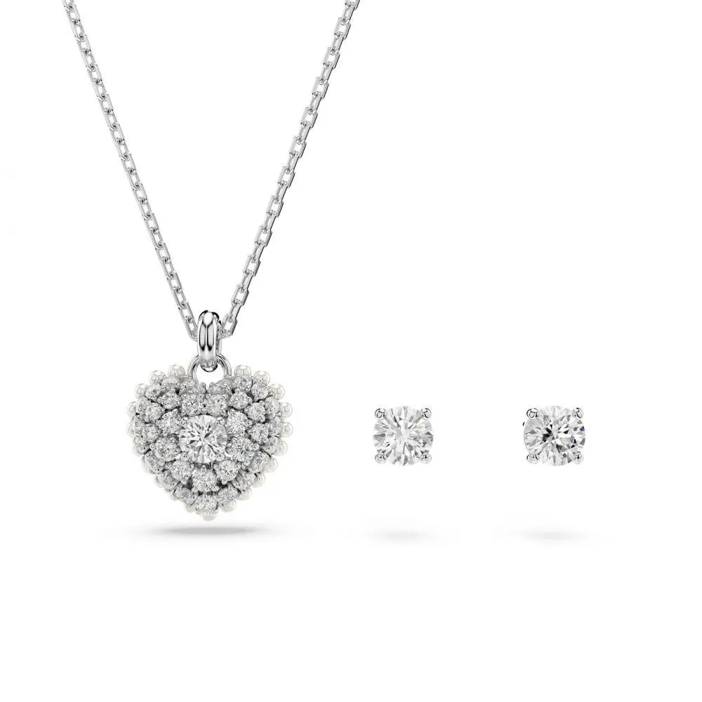 Hyperbola Zilverkleurige Ketting en Oorknoppen Giftset 5684383