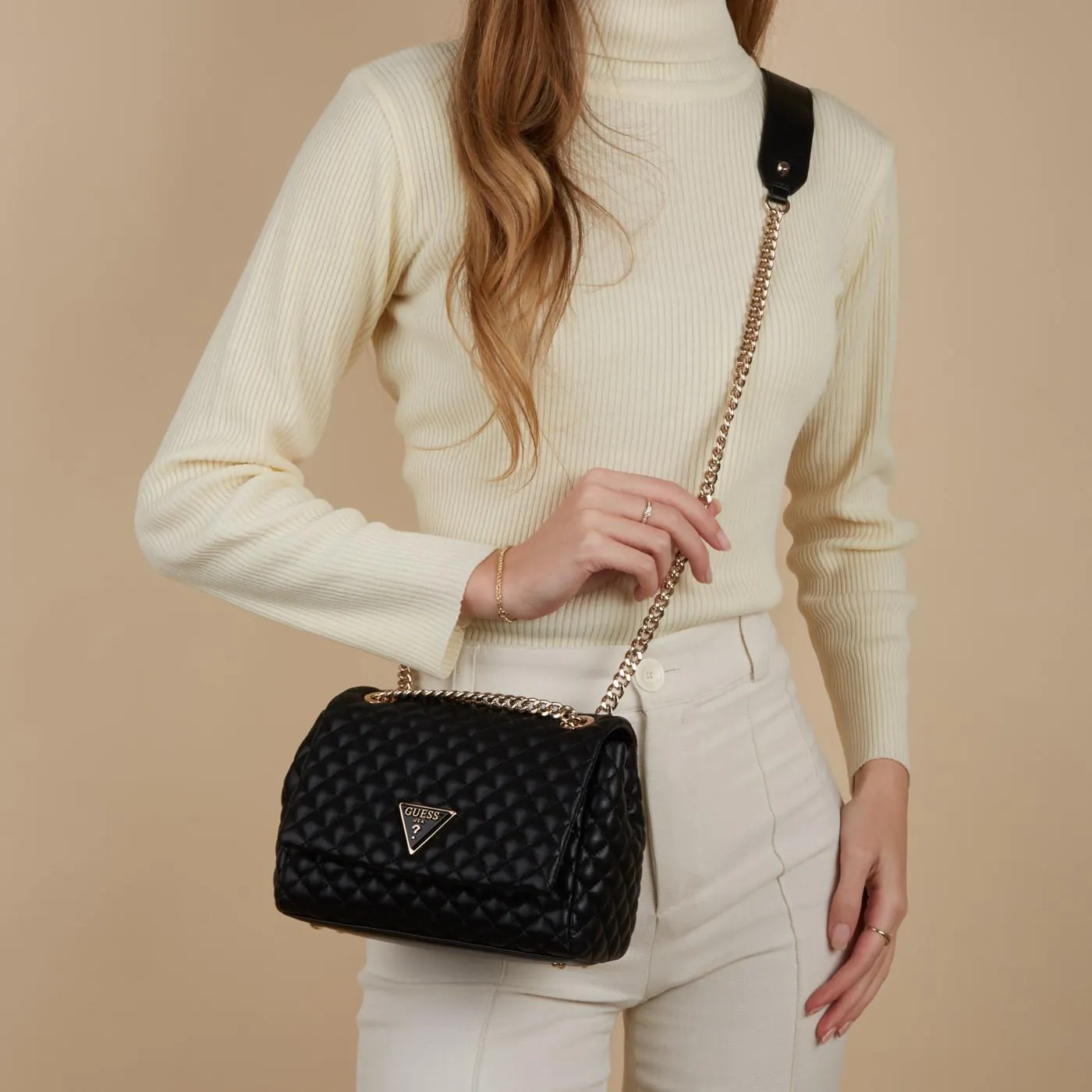 Guess Rianee Zwarte Crossbody Tas HWQG92-36210-BLA