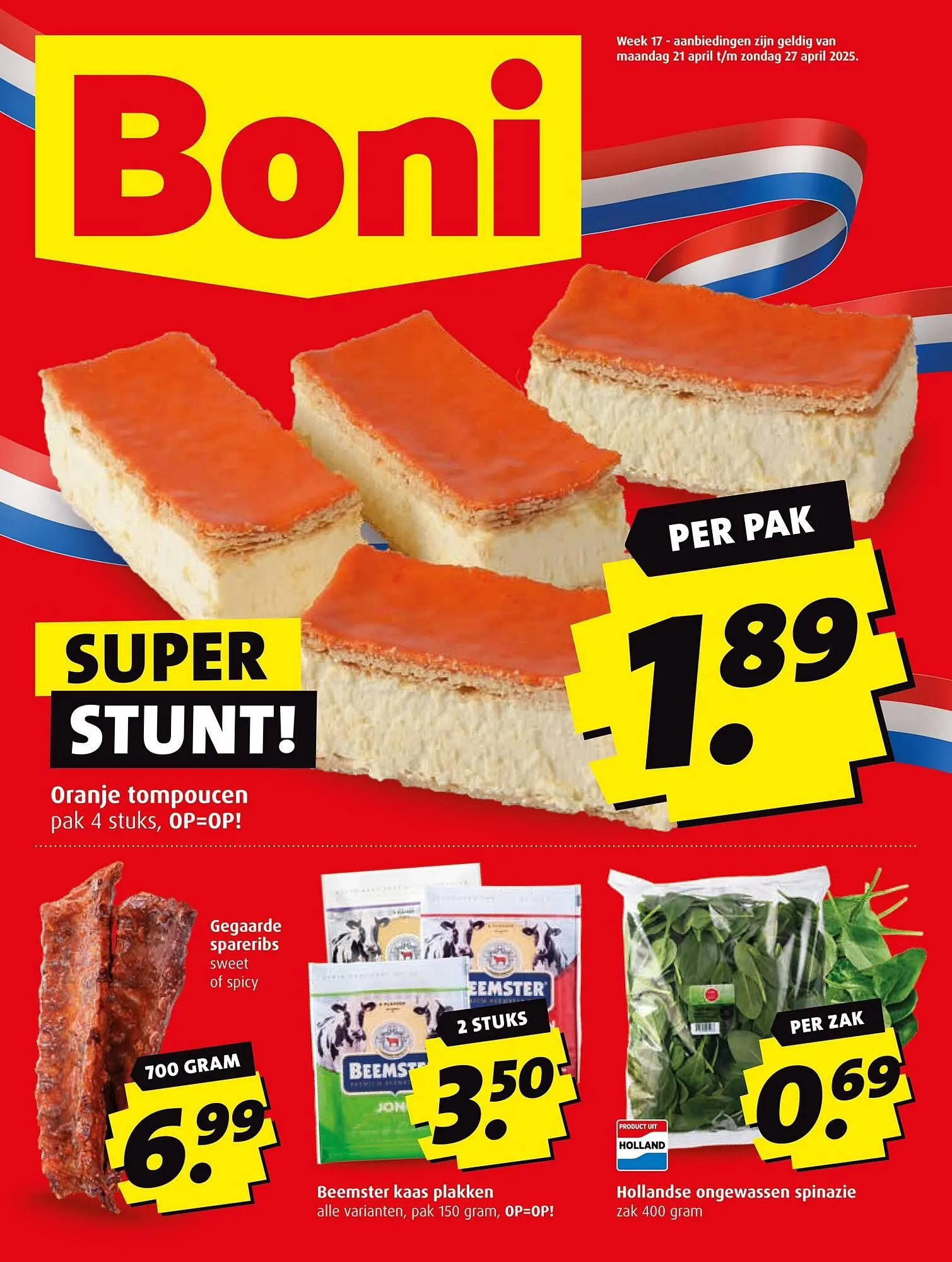 Boni folder van 21 april tot 27 april 2025 - Folder pagina 1