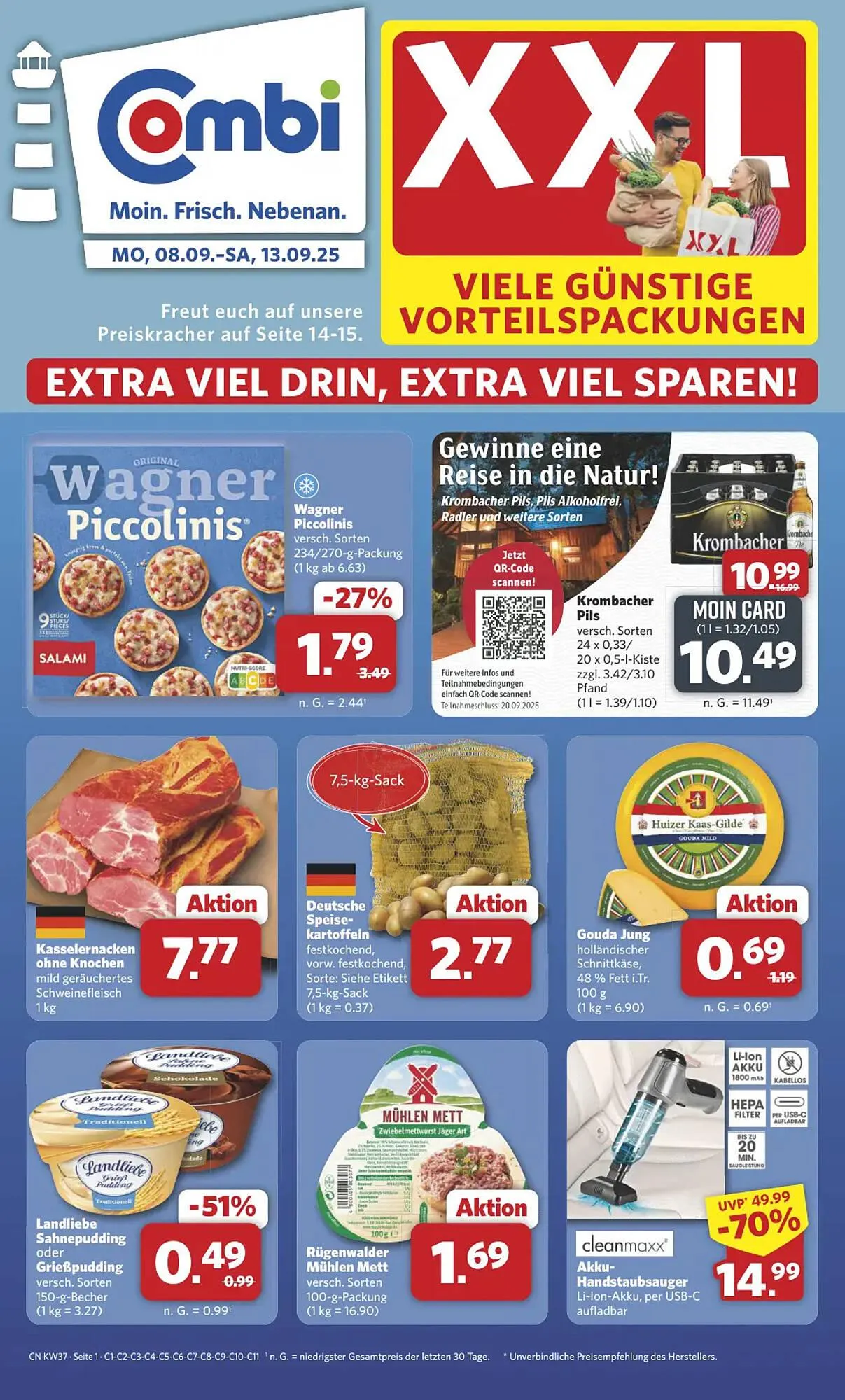 Combi Markt DE folder van 8 september tot 13 september 2025 - Folder pagina 1