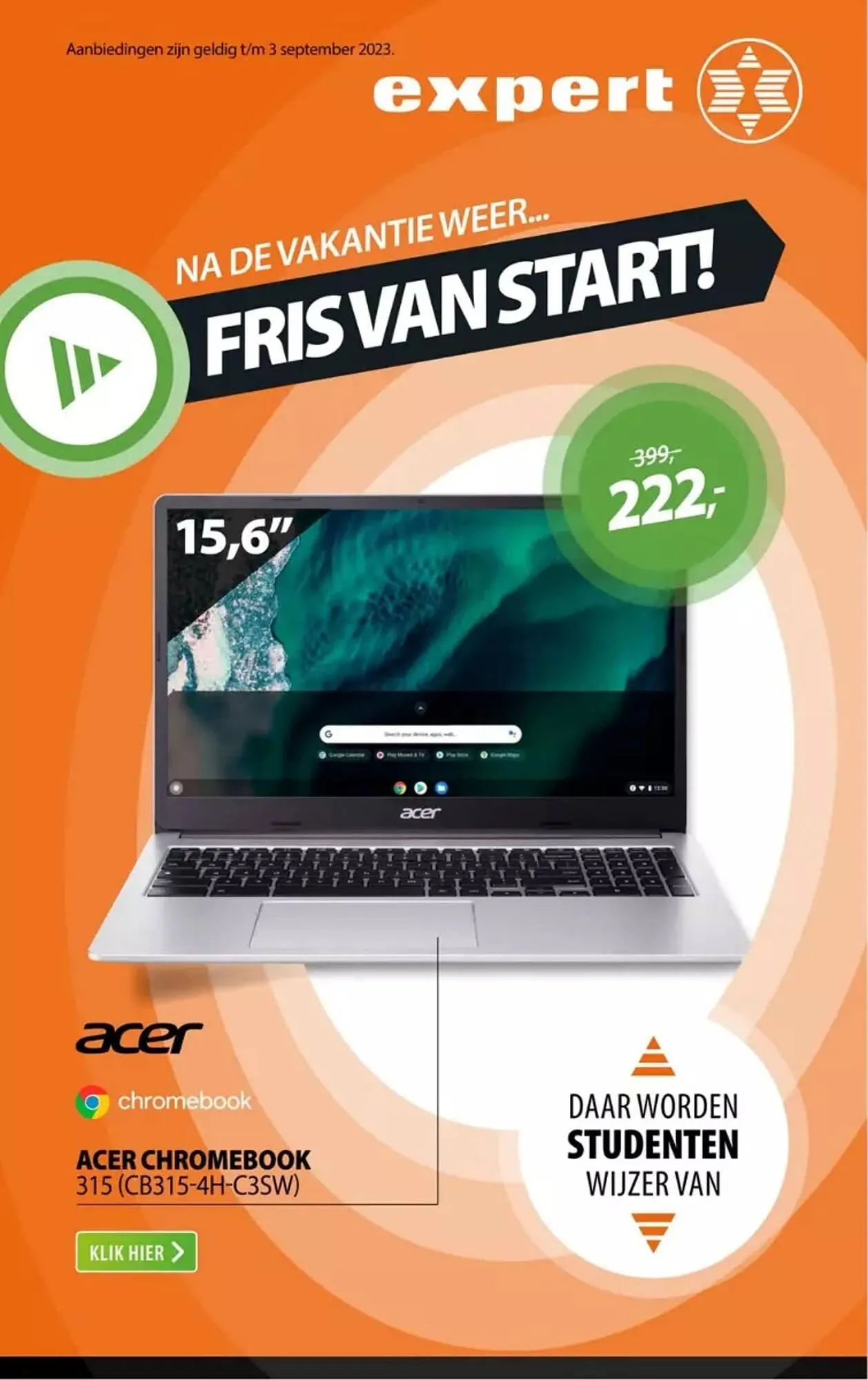 Expert folder van 25 augustus tot 3 september 2023 - Folder pagina 1