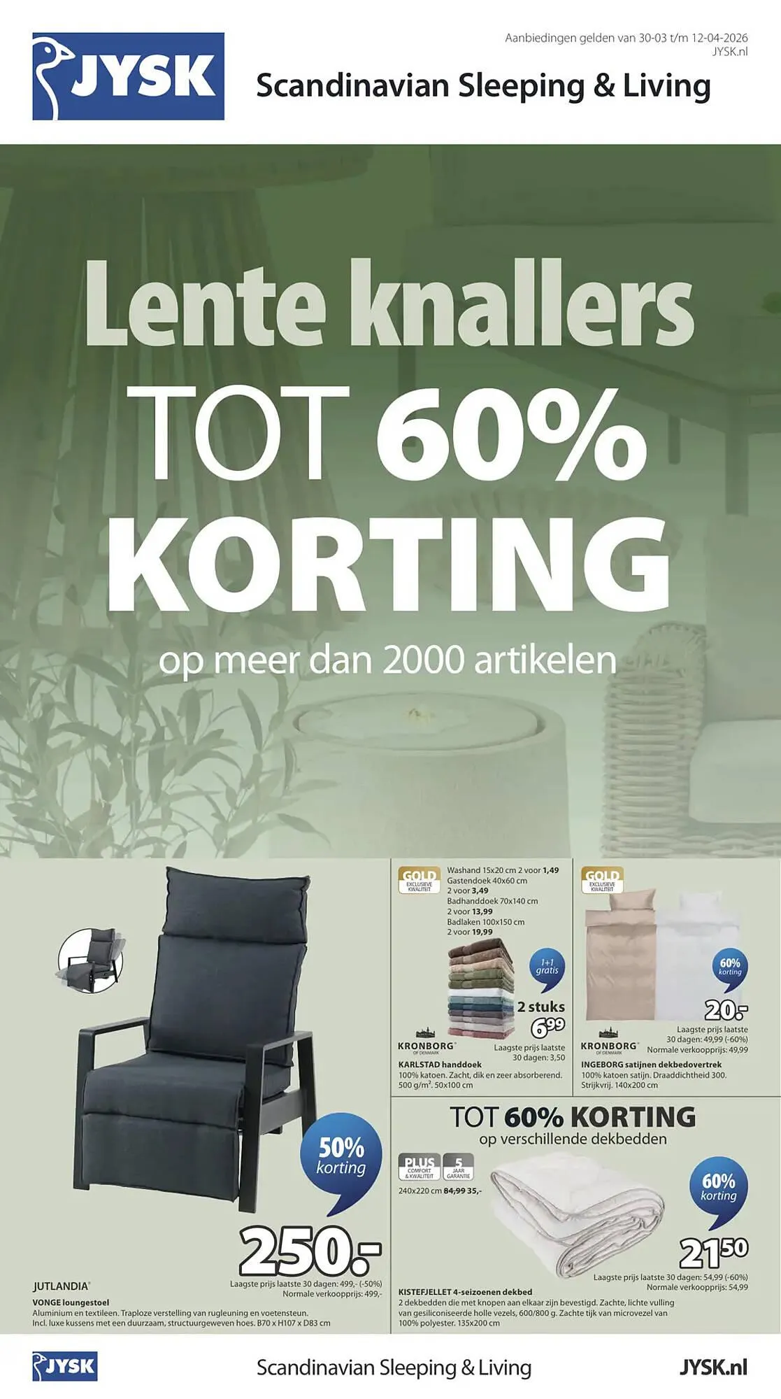 Jysk folder van 30 maart tot 12 april 2026 - Folder pagina 1