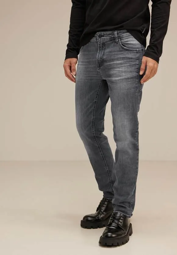 Grijze regular fit jeans