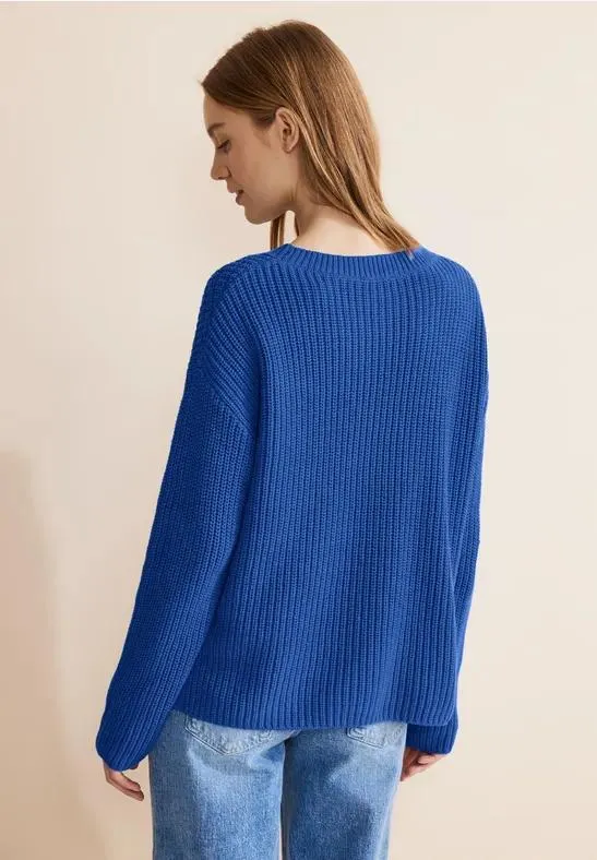 Trui met structuurmix