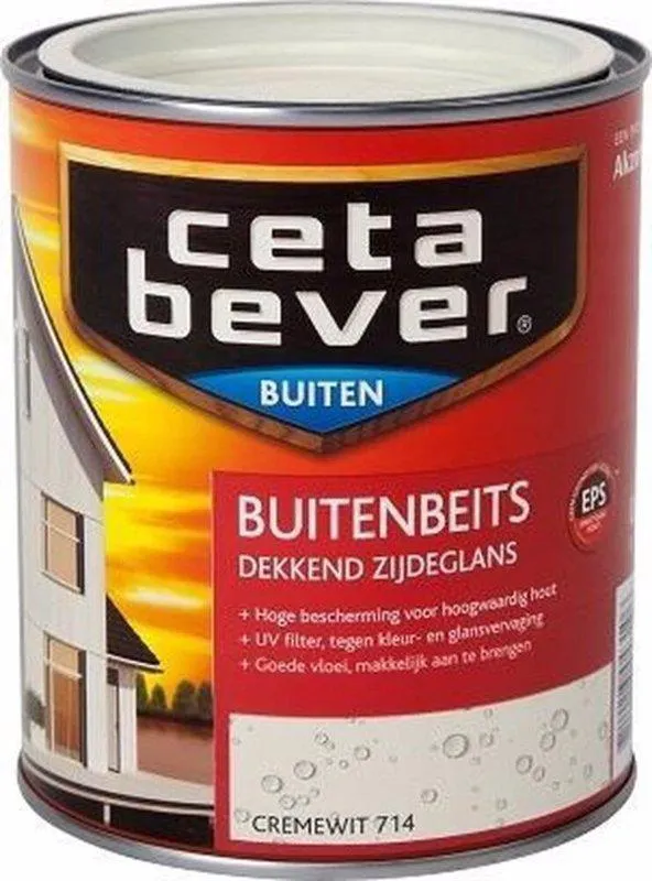 CetaBever Buitenbeits Dekkend Crèmewit 714