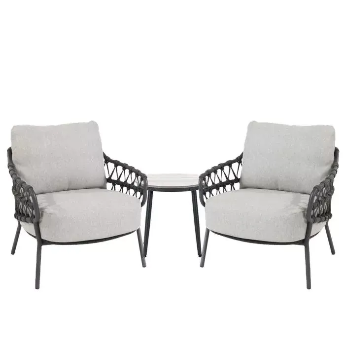 Calpi loungeset 3-delig - antraciet