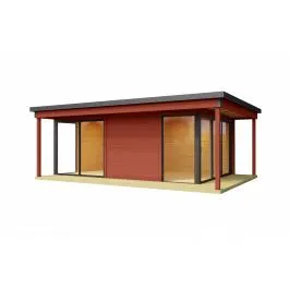 Lasita Maja Tuinhuis Domeo 3 Loggia Swedenred/Anthracite