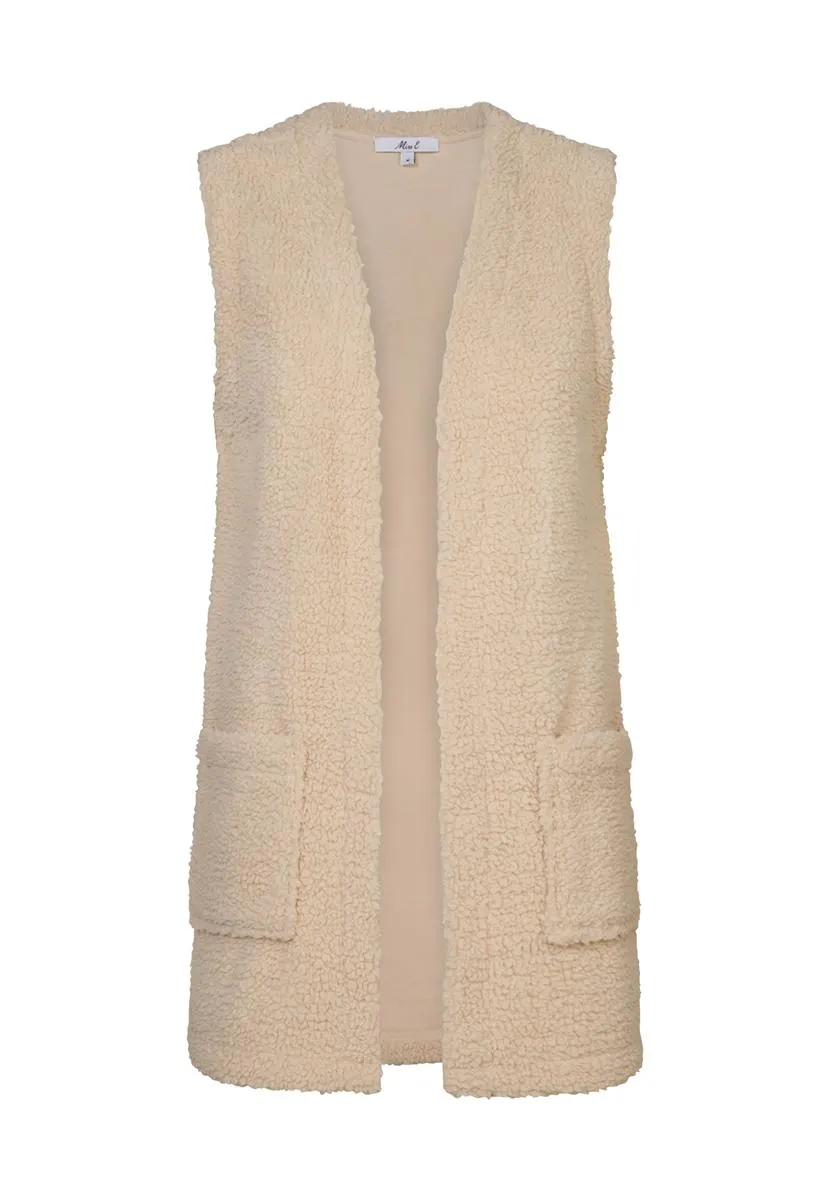 Gilet teddy naturel