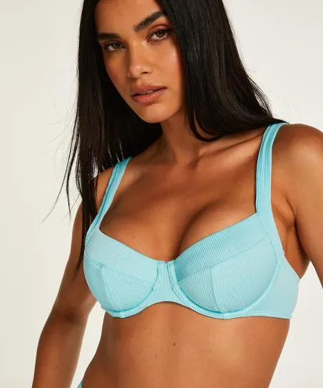 Niet-voorgevormde beugel bikinitop Texture - Zwart