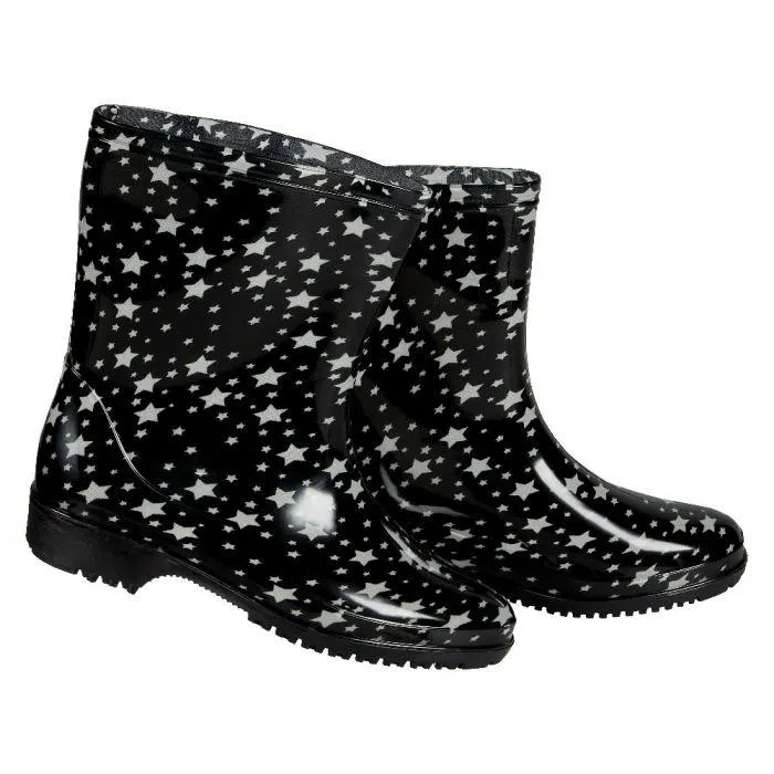 Halfhigh regenlaarzen dames black