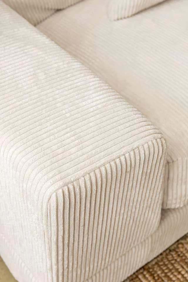 3-zits bank Mino ribfluweel