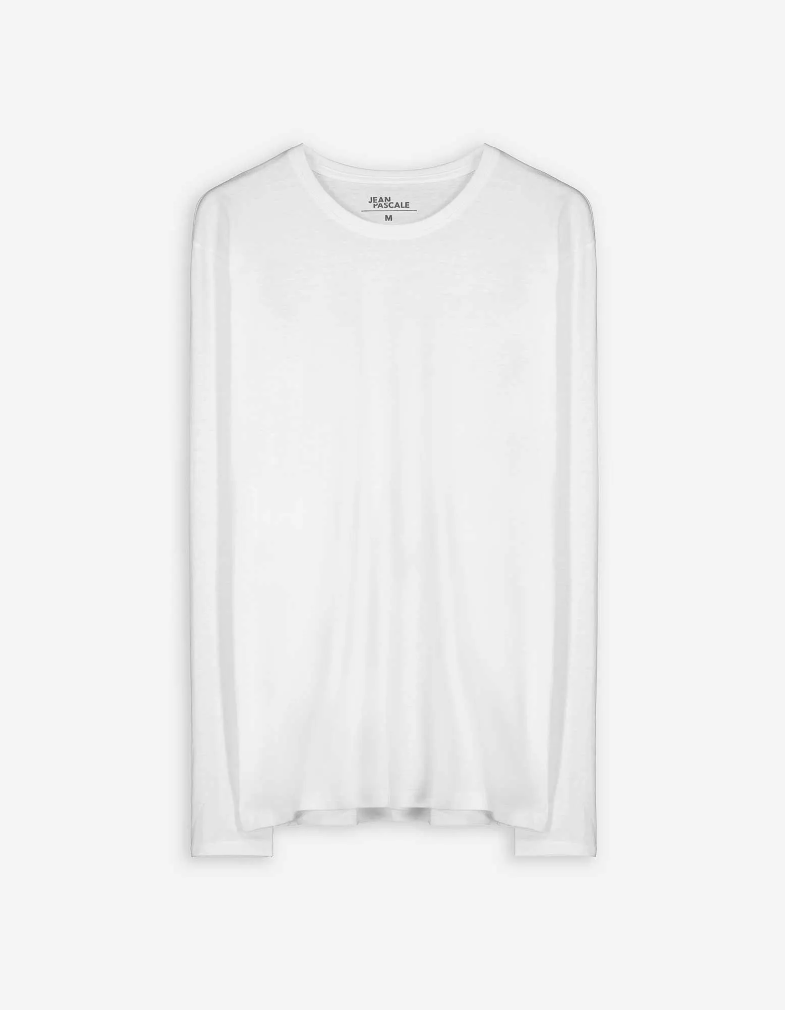 Tričko s dlouhým rukávem - Bavlna - bílá