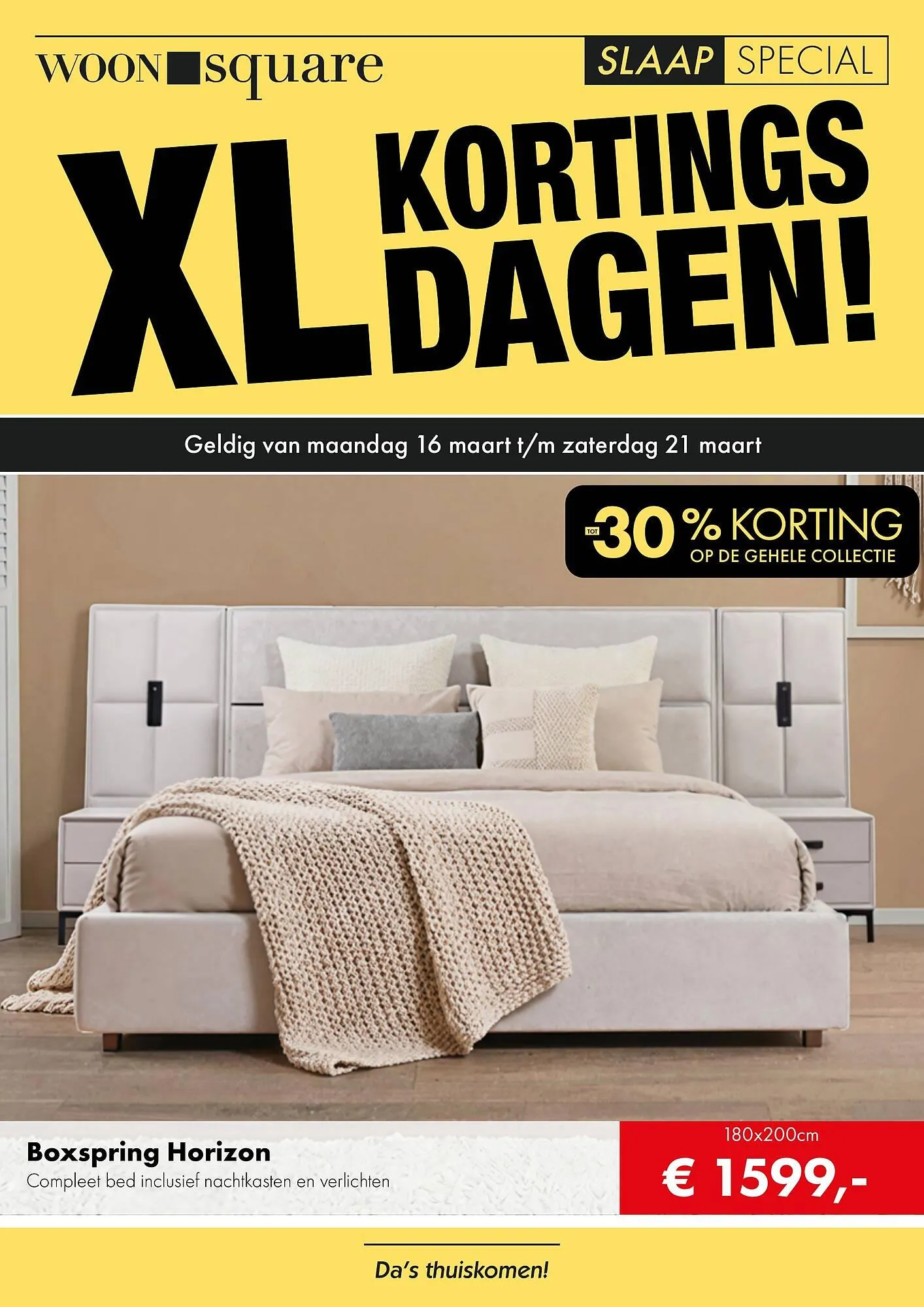 Woonsquare Slaapfolder van 16 maart tot 21 maart 2026 - Folder pagina 1