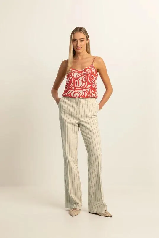 Spaghetti-top met print