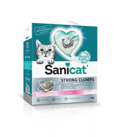 Sanicat Strong Clumps - Kattenbakvulling - Babypoeder - 10 L