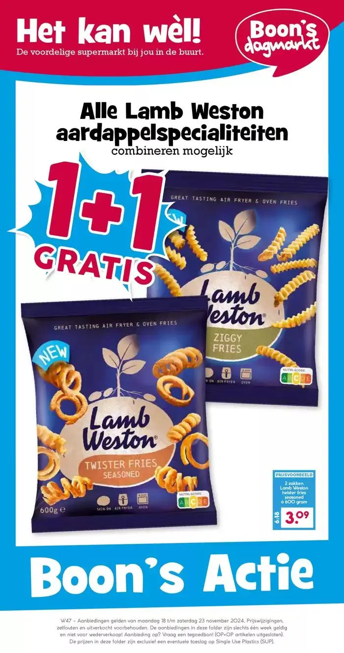 Actiefolder Boon's Markt van 17 november tot 1 december 2024 - Folder pagina 1