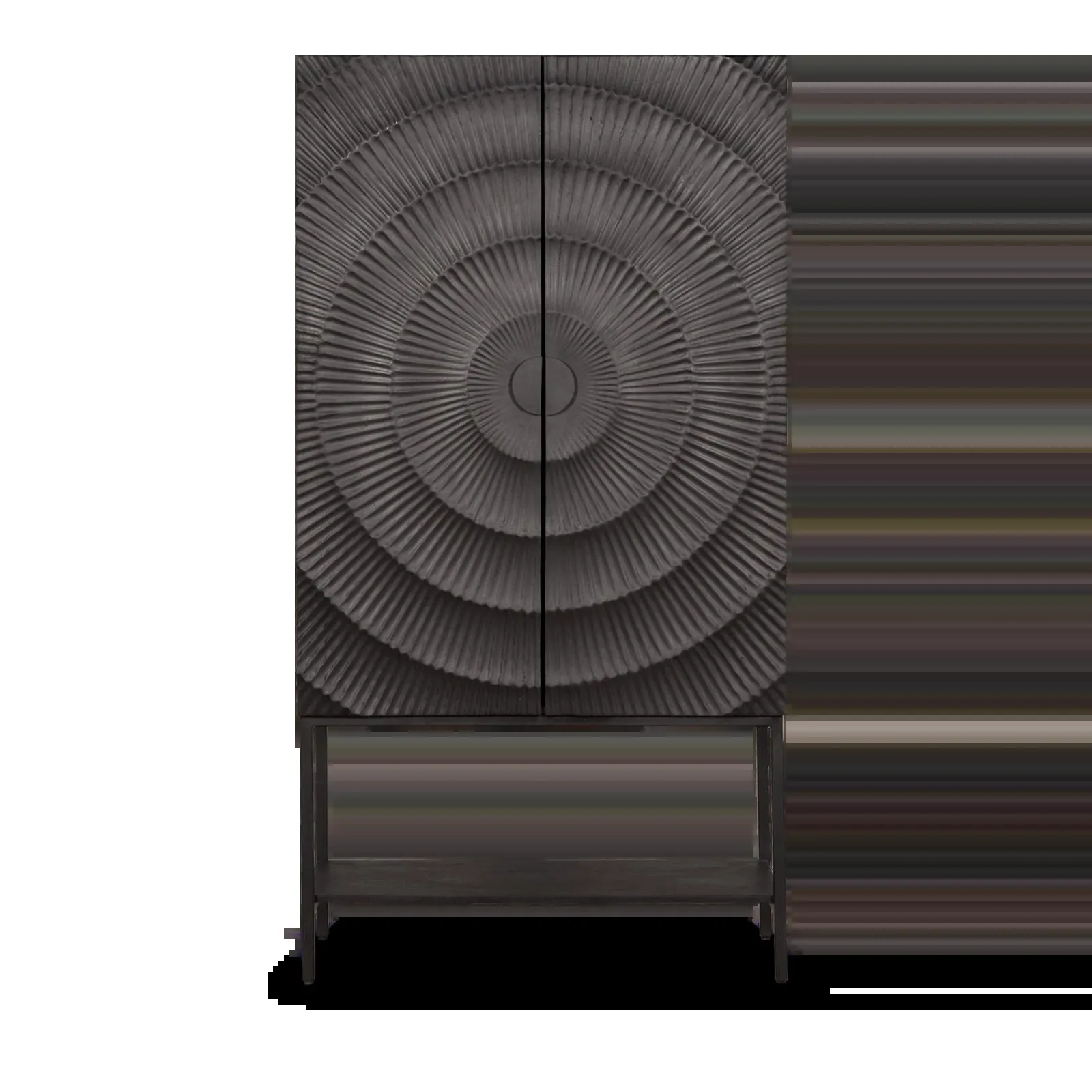 Opbergkast (hoog) Curling - Zwart