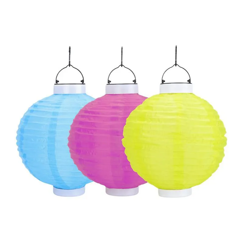 Solar tuinlampionnen - ⌀25 cm - set van 3