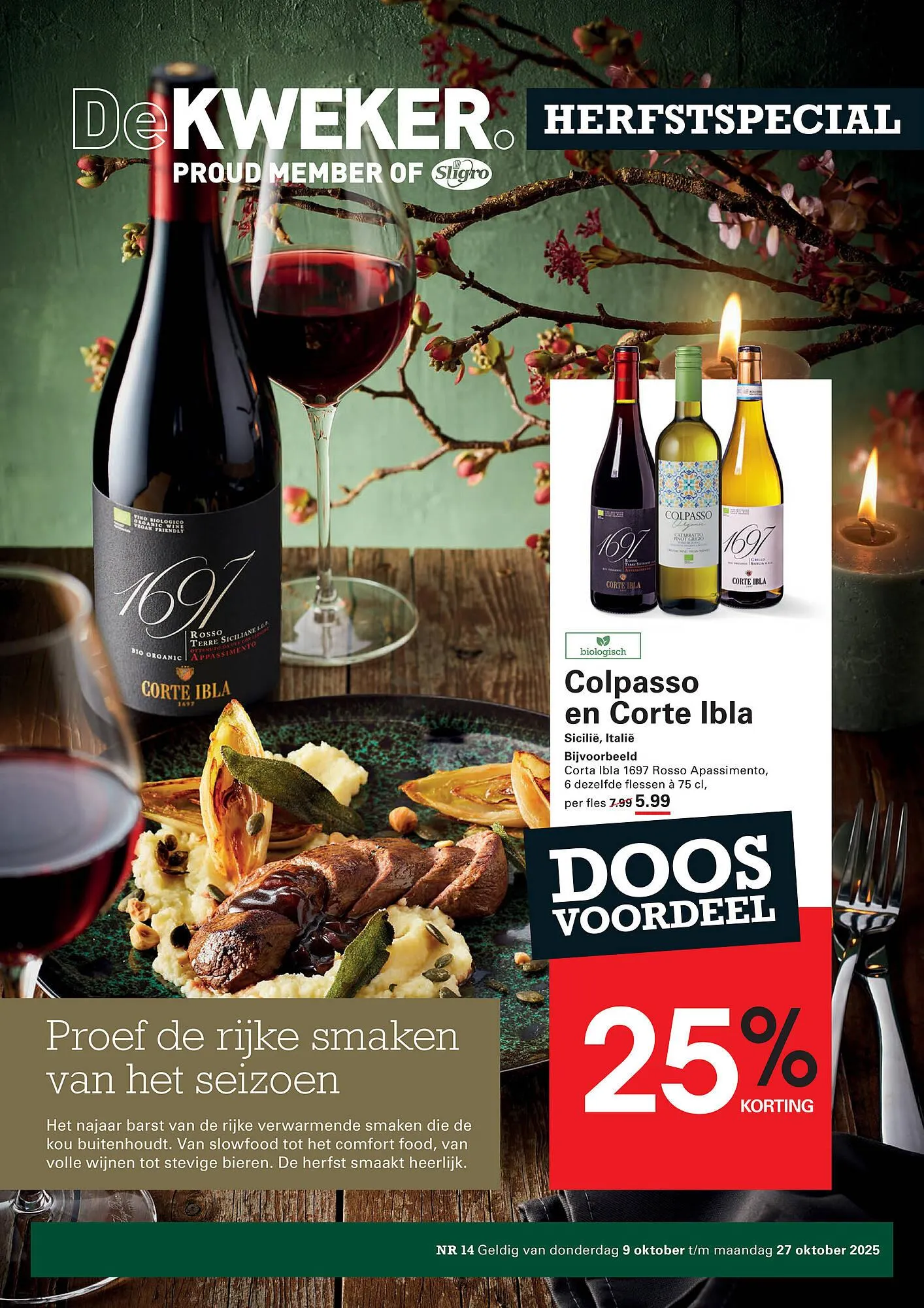 De Kweker folder van 9 oktober tot 27 oktober 2025 - Folder pagina 1