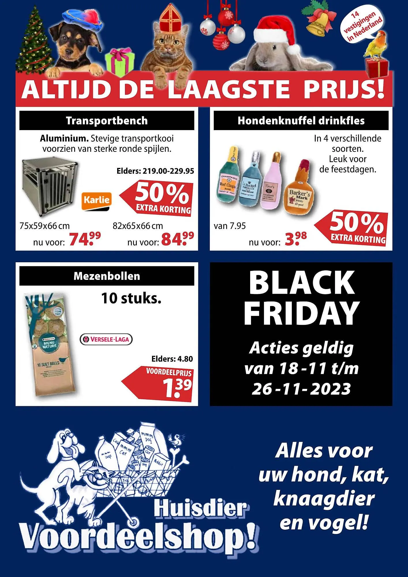 Huisdier Voordeelshop folder van 18 november tot 19 december 2023 - Folder pagina 4