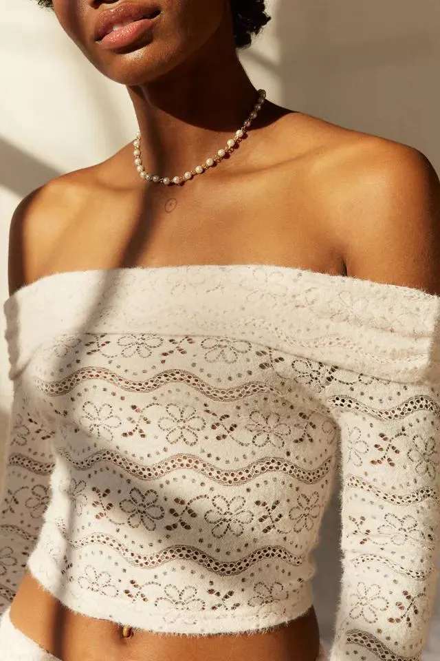 Out From Under Caroline Lace Off-The-Shoulder Top