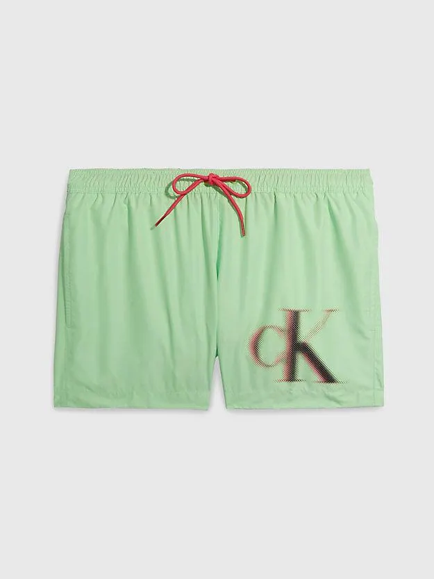 Korte zwemshort met trekkoord - CK Monogram