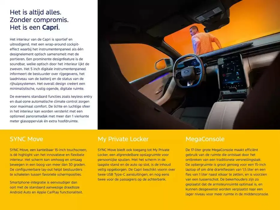 De Nieuwe Volledig Elektrische Capri van 19 november tot 30 juni 2025 - Folder pagina 13