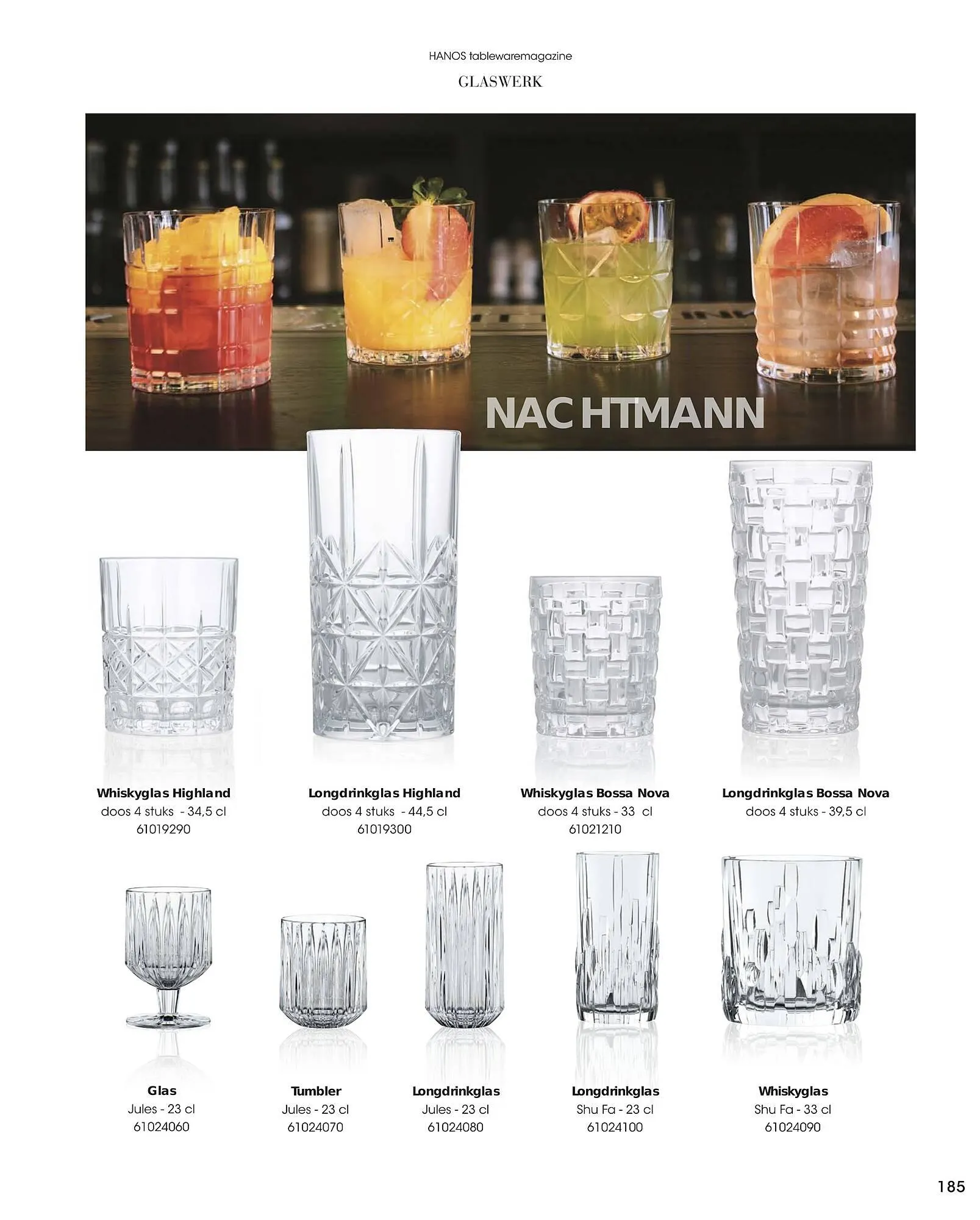 HANOS Tableware Magazine 2023-2024 van 1 januari tot 30 april 2024 - Folder pagina 185