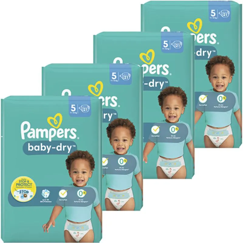 Pampers Baby Dry luiers maat 5 voordeelpakket