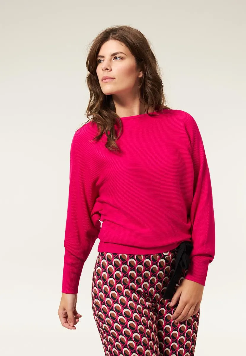 Trui rib roze