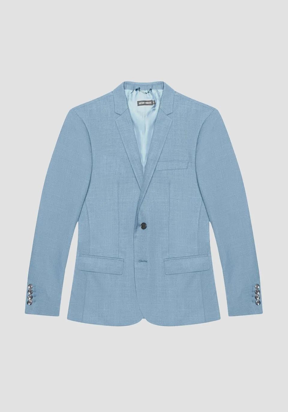 SLIM FIT "BONNIE" JACKET IN STRETCH VISCOSE BLEND FABRIC WITH SLUB EFFECT