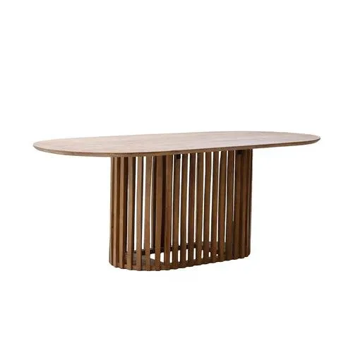 Giga Meubel Eettafel Ferran - Ovaal - Mangohout - Naturel - 250cm