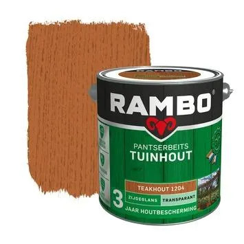 Rambo Pantserbeits Tuinhout zijdeglans teakhout transparant 2,5 l