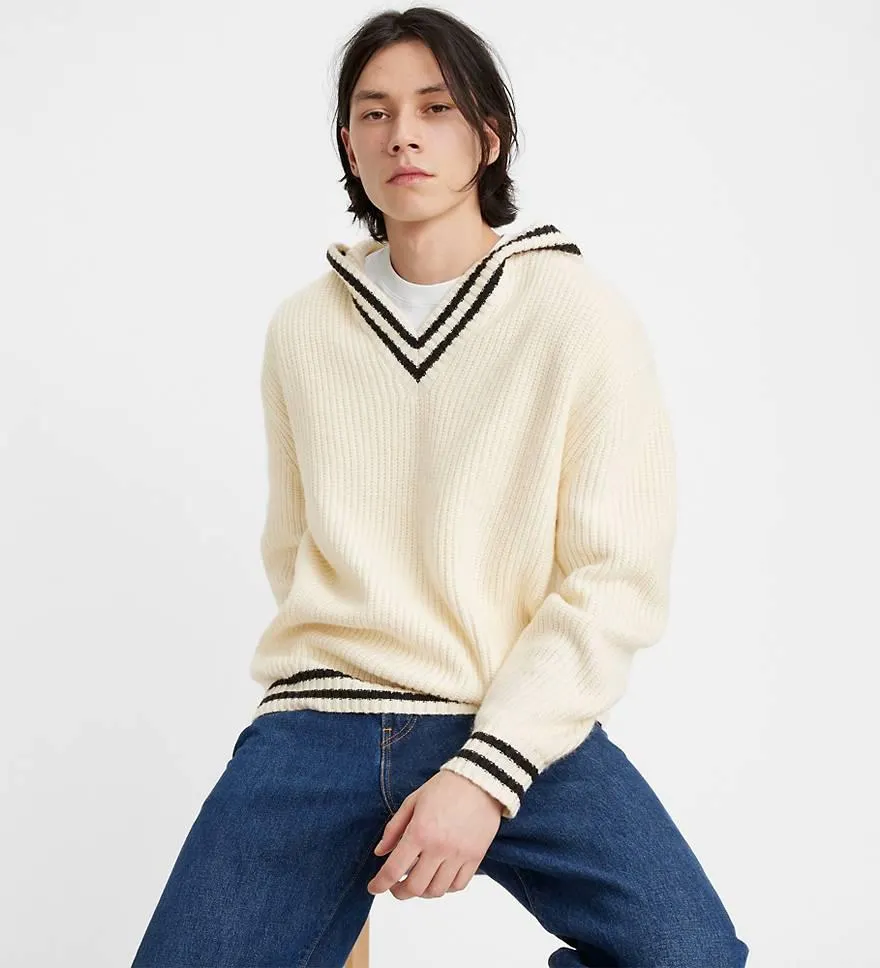 V Neck Hoodie Sweater