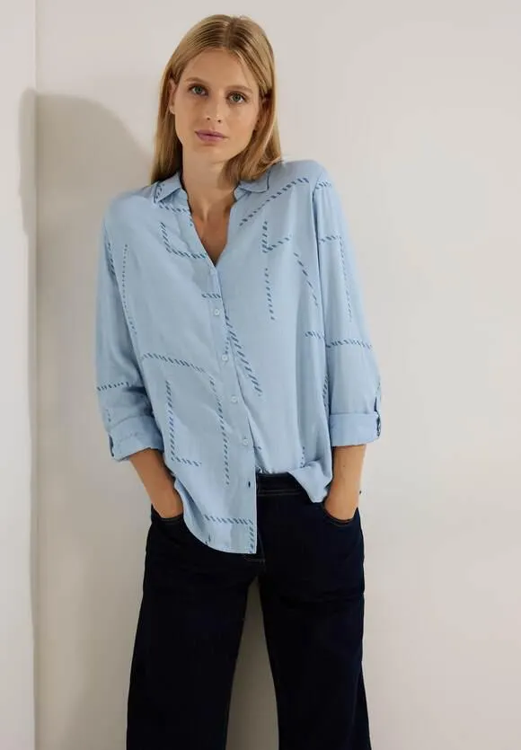 Viscose blouse met partprint