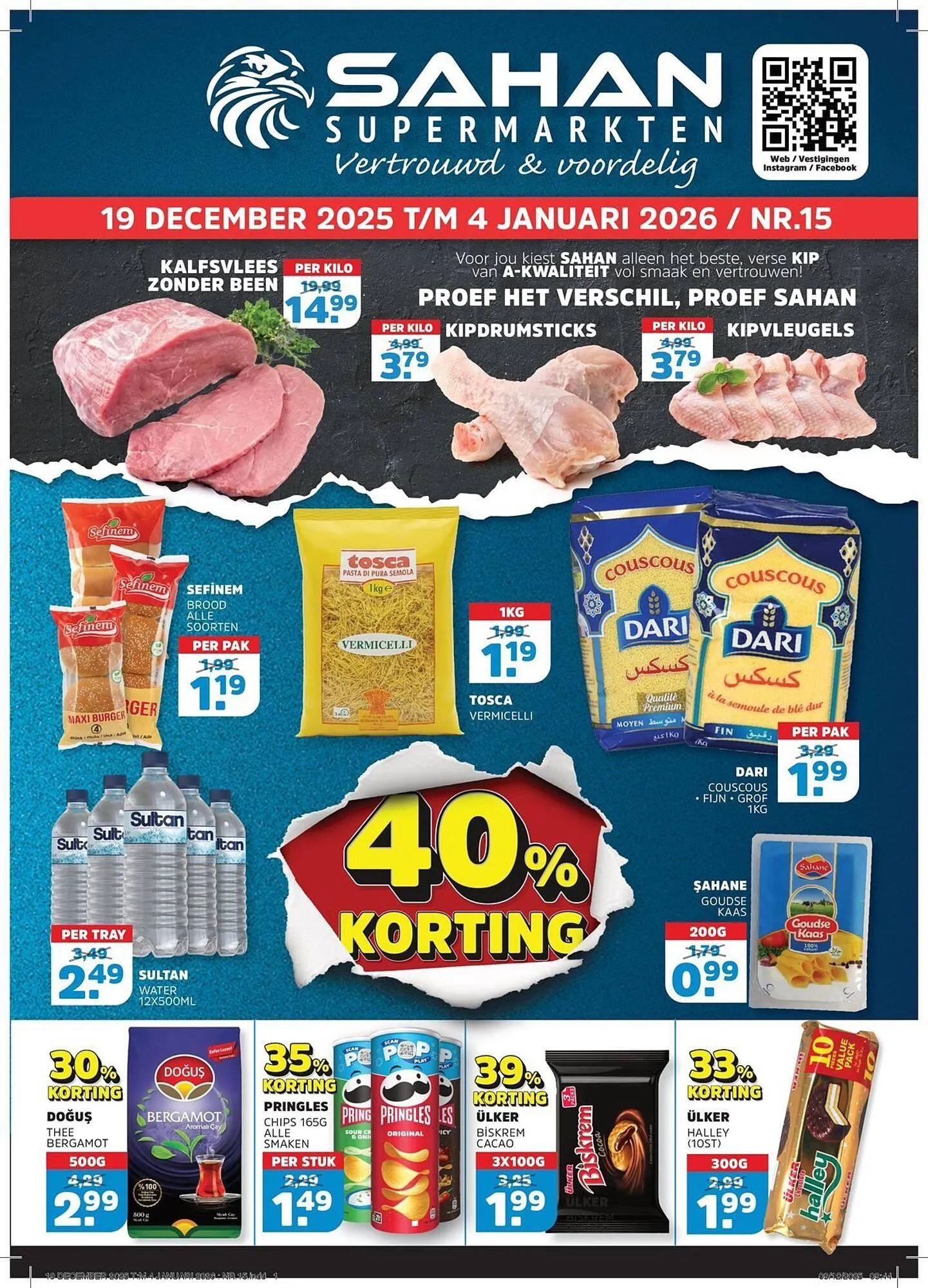 Sahan Supermarkten folder van 19 december tot 4 januari 2026 - Folder pagina 1