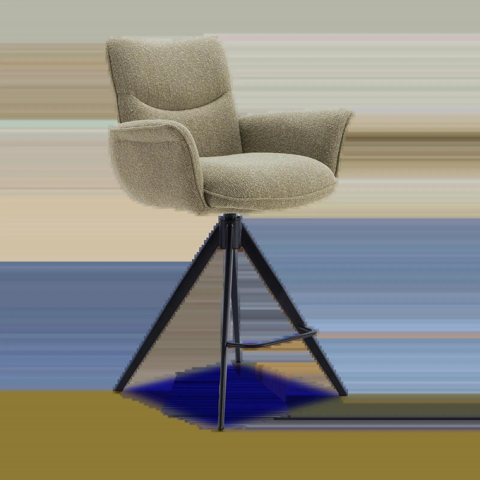 Barstoel Kaya (poot: zwart) - Lodge Thyme