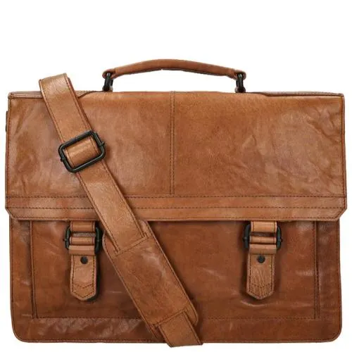 Spikes & Sparrow Laptoptas / Aktetas / Werktas Dames 13 Inch Leer Bronco Cognac