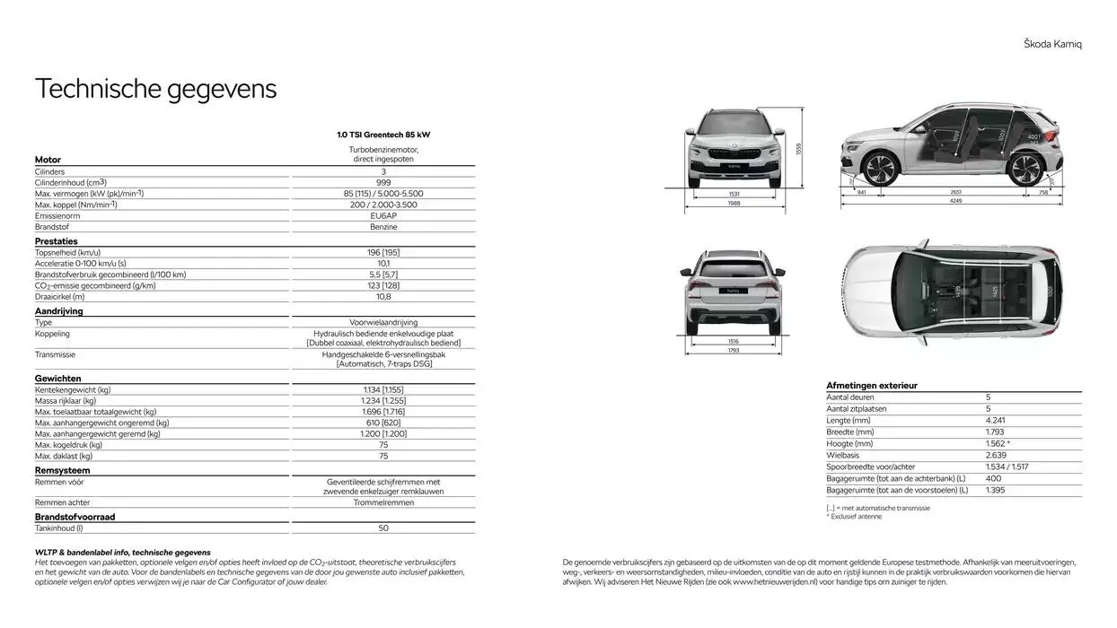 Škoda Kamiq prijslijst per 14 augustus 2024 van 22 oktober tot 22 oktober 2025 - Folder pagina 19