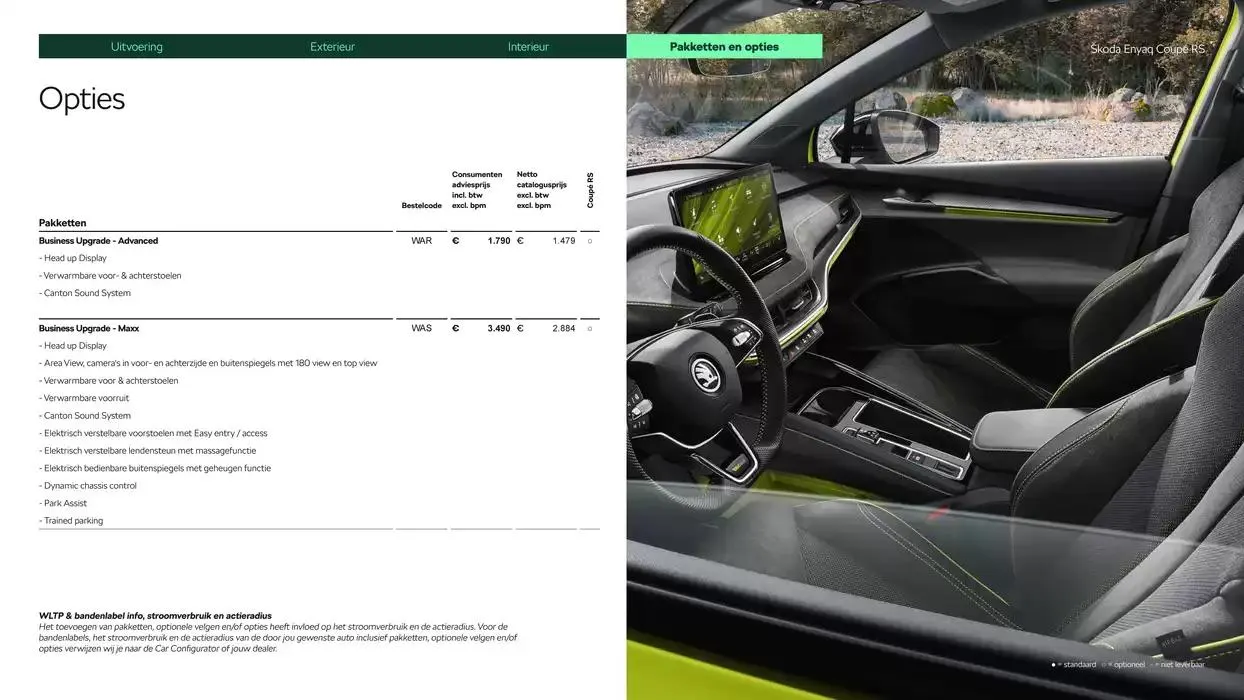 Škoda Enyaq Coupé RS prijslijst per 1 oktober 2024 van 25 september tot 25 september 2025 - Folder pagina 10