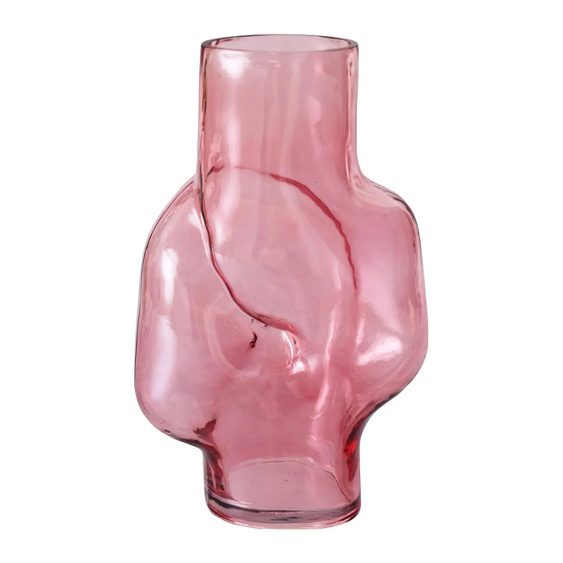 HKliving Gleam Glass Vaas High - Rose