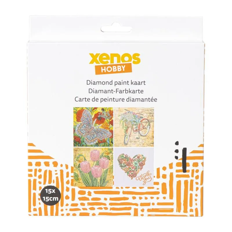 Diamond painting kaart - set van 4