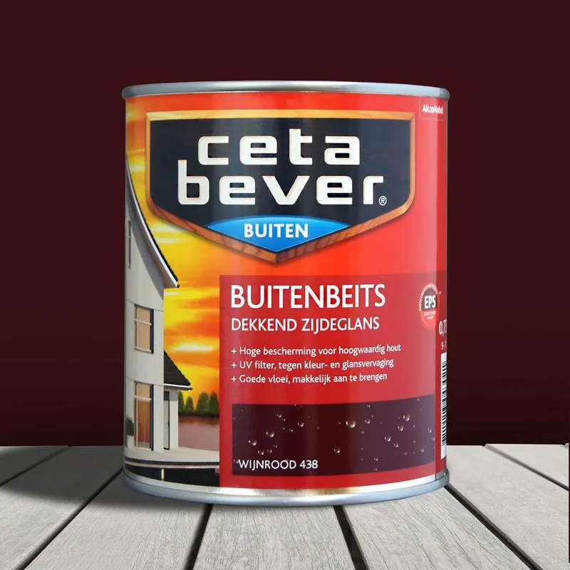 CetaBever Buitenbeits Dekkend Wijnrood 438