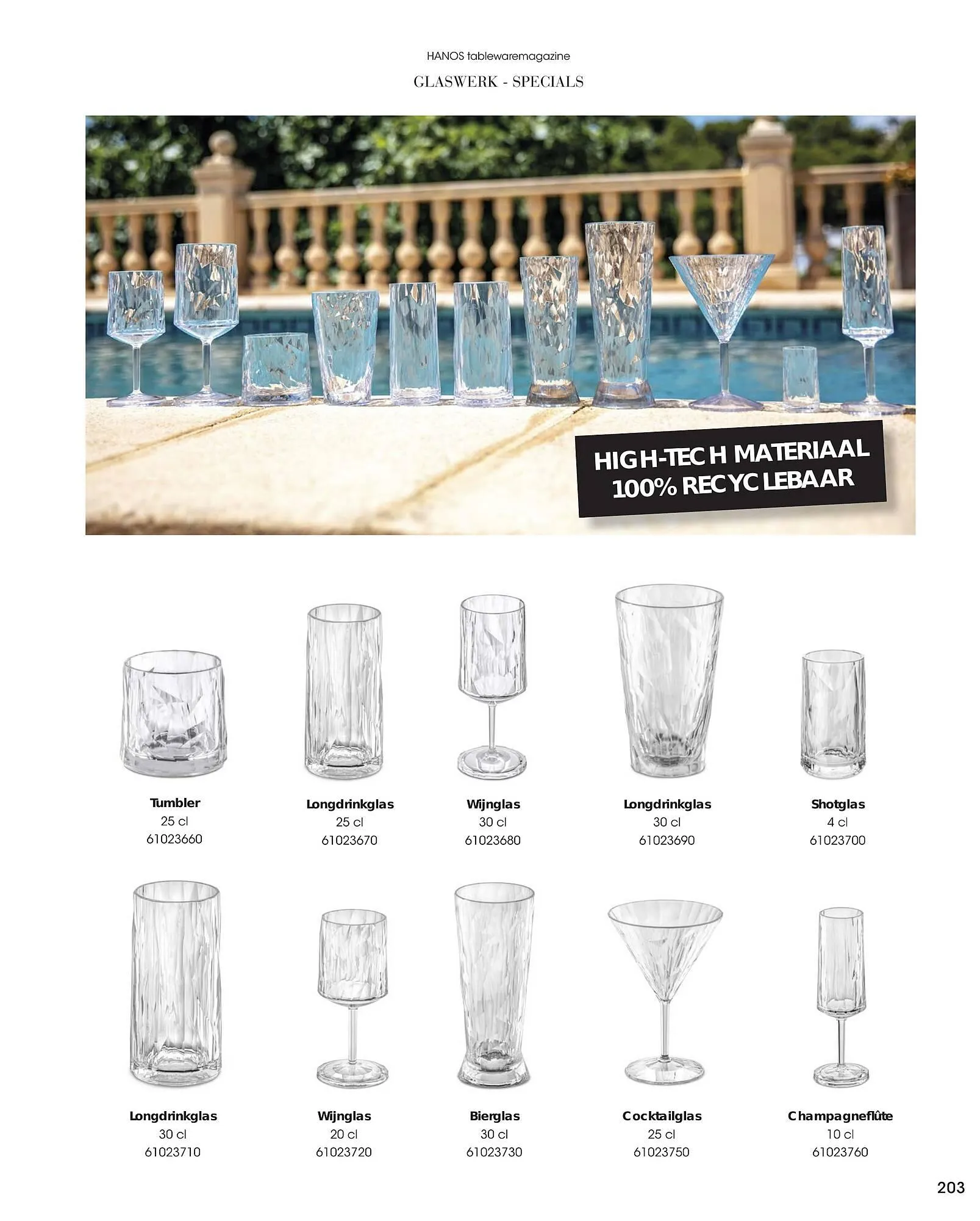 HANOS Tableware Magazine 2023-2024 van 1 januari tot 30 april 2024 - Folder pagina 203