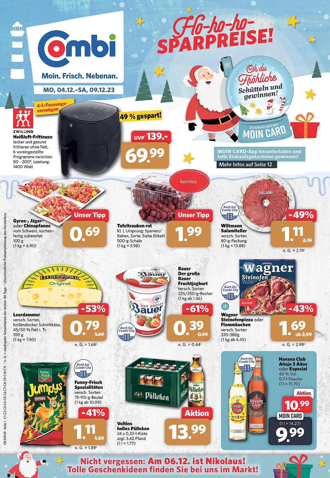 Combi Markt DE folder van 4 december tot 9 december 2023 - Folder pagina 1