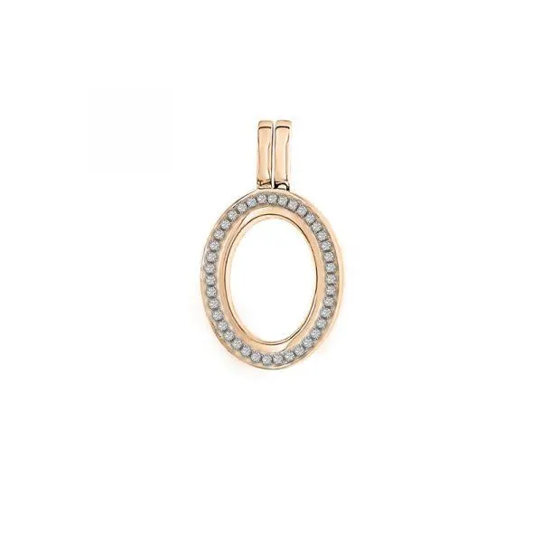 MY iMenso Ovali (14Vmm) medaillon "zirconi" (925/1Mrosegold-plated)