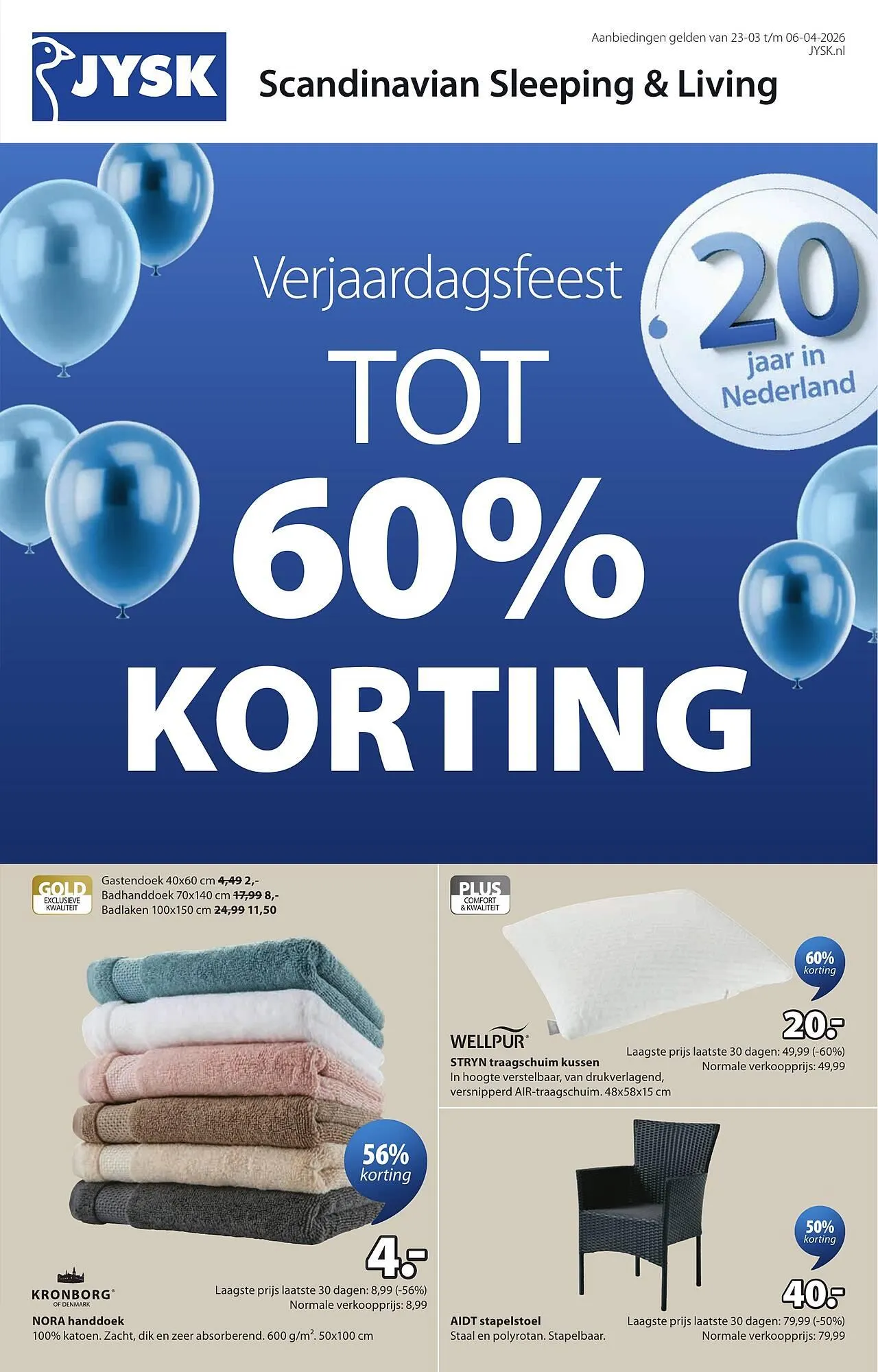 Jysk folder van 23 maart tot 6 april 2026 - Folder pagina 1