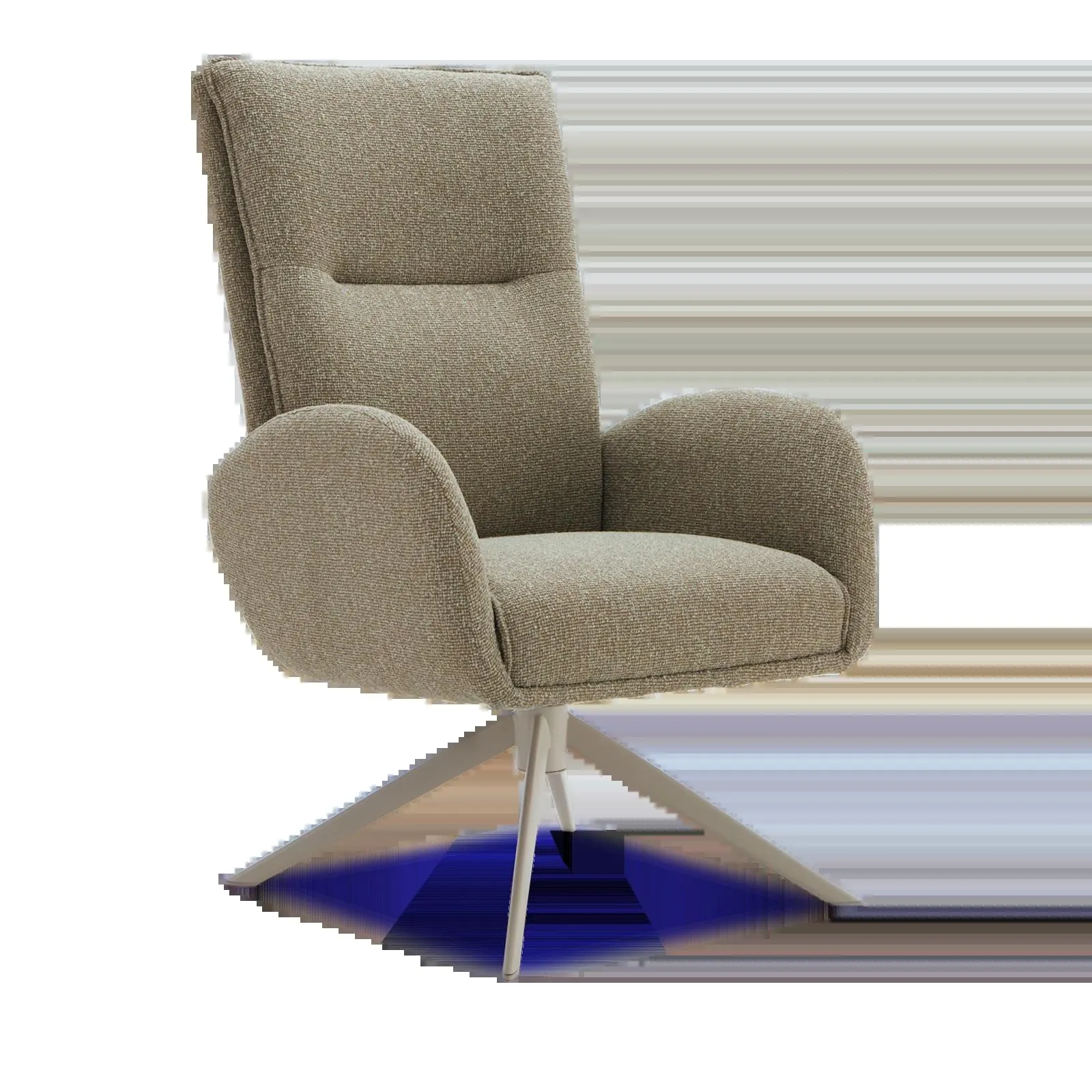 Draaifauteuil Whisper (hoog/poot: beige) - Lodge Thyme