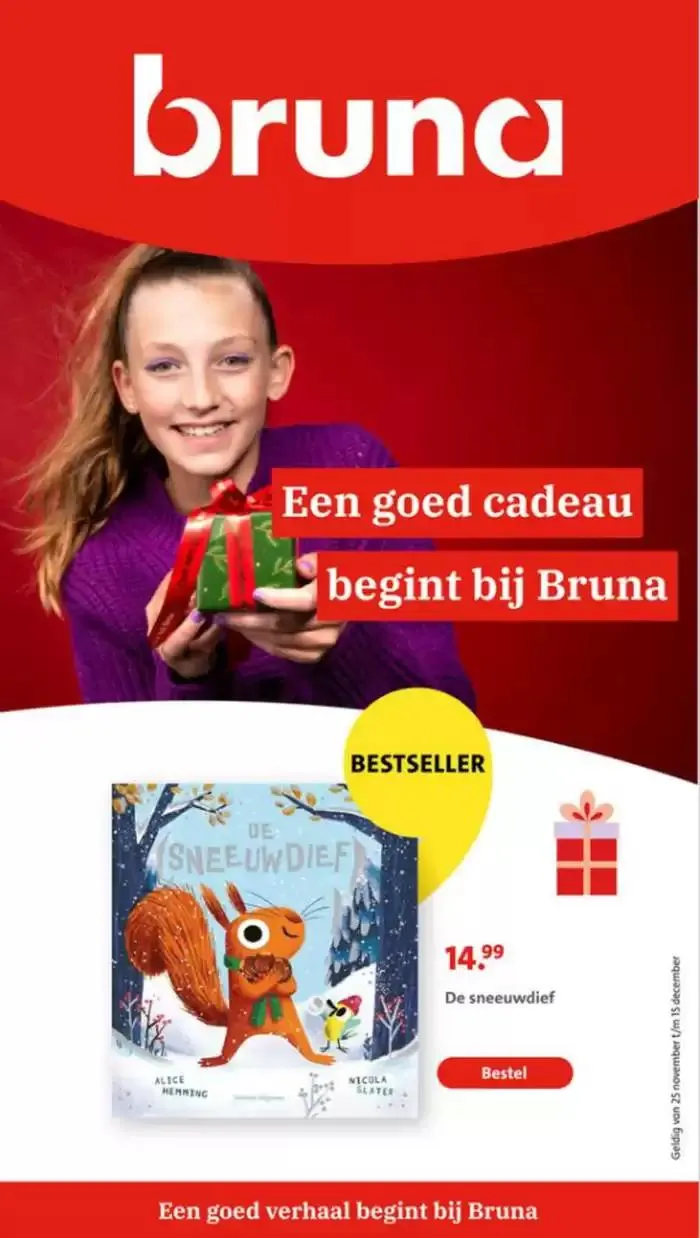 Een goed cadeau begint bij Bruna van 29 november tot 15 december 2024 - Folder pagina 1